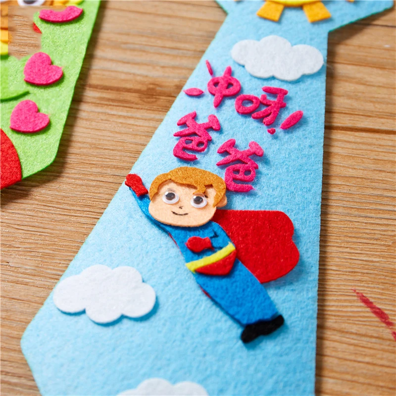 

kindergarten lots arts crafts diy toys Dad tie crafts kids educational for children's toys gift girl/boy christmas gift