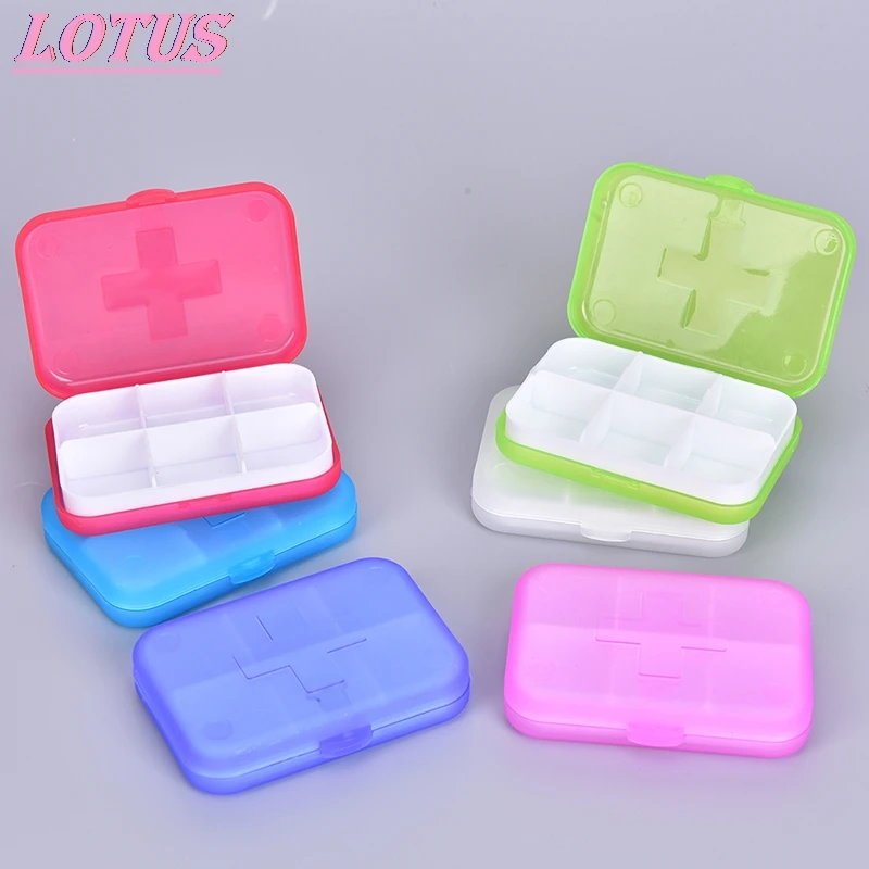 

4/6 Slots Moisture-proof Pill Box Travel Dispen Storage Container Colorful Drug Dispenser Packing Container Portable Pill Cases