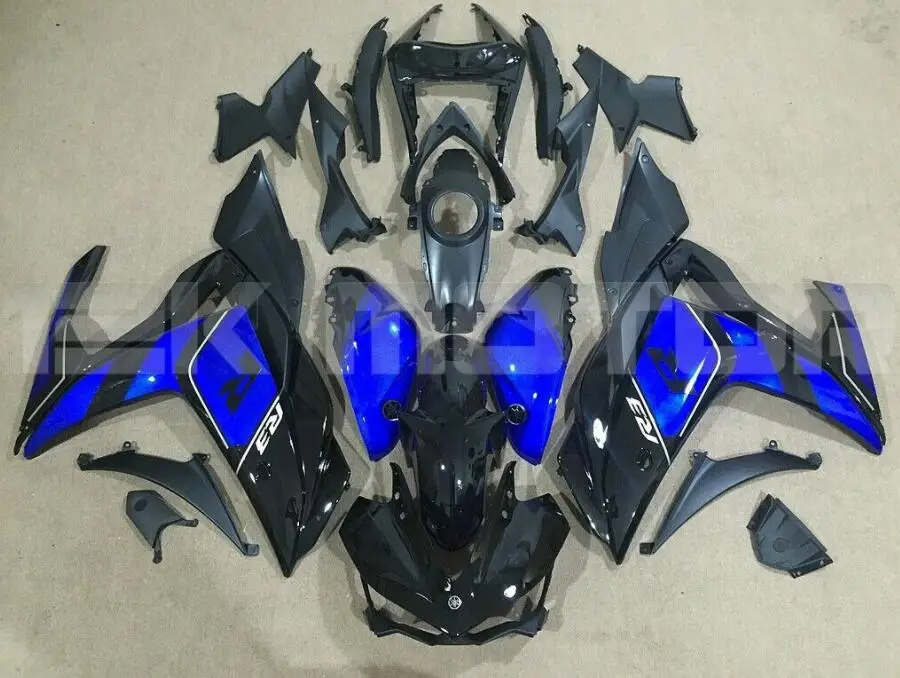 

Новый комплект обтекателей для литья под давлением ABS для YAMAHA YZF- R3 R25 2015 2016 2017 2018 15 16 17 18 черно-синий