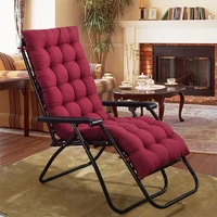 solid color long cushion mat for recliner rocking rattan chair folding thick garden sun lounge seat cushion sofa tatami mat