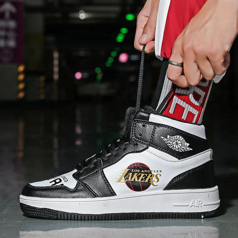 Basketball Sports Shoes male Non-slip Small size children's basketball shoes Wear-resisting High high top | Спорт и развлечения