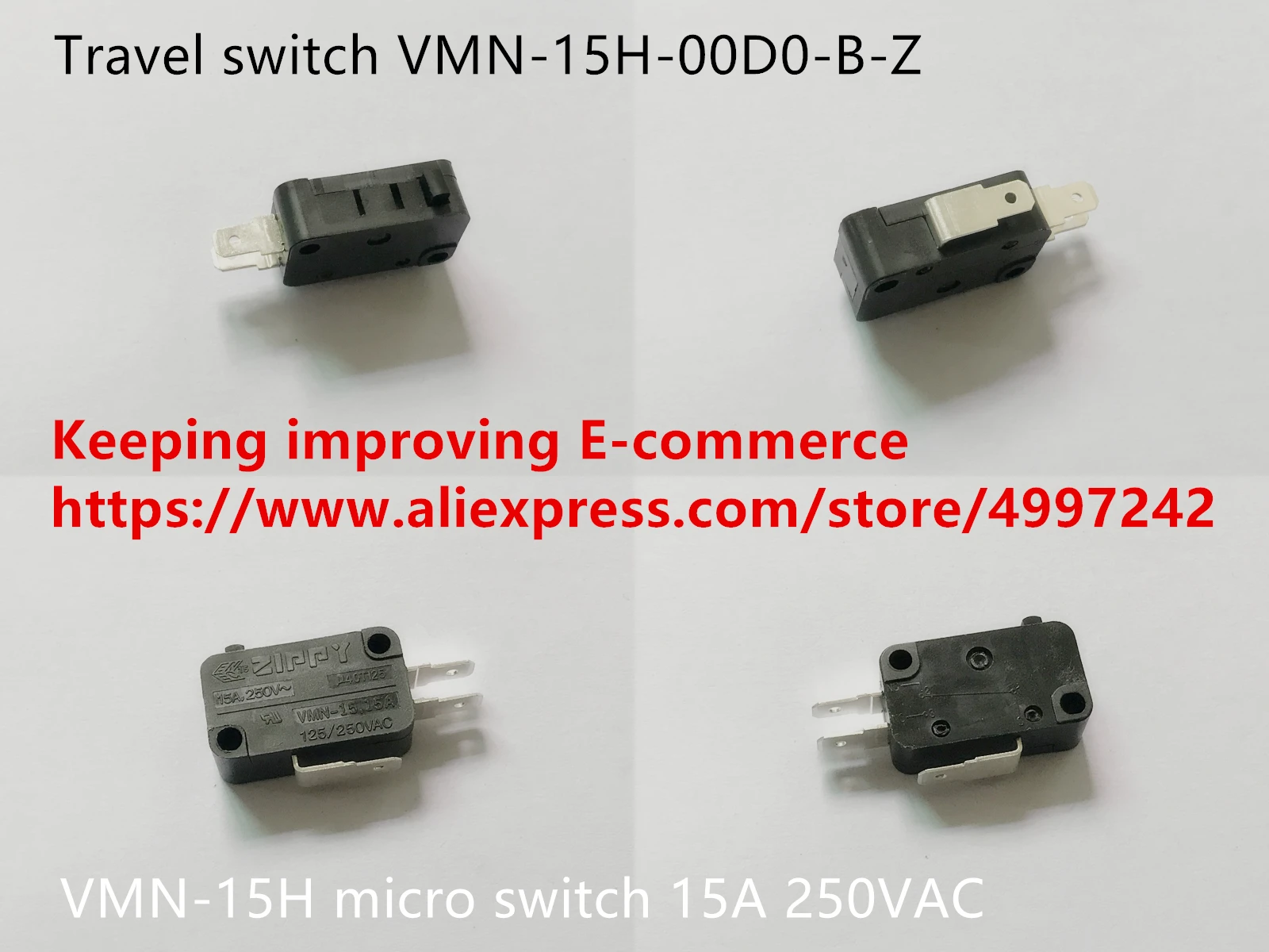 

Original new 100% travel switch VMN-15H-00D0-B-Z micro switch 15A 250VAC