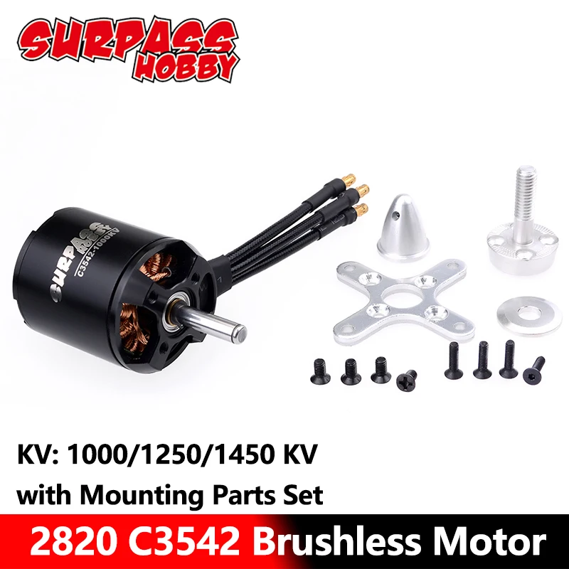 

SURPASS HOBBY C3542 Brushless Motor 2820(3542) 1000KV 1250KV 1450KV 14Pole for FPV Aircraft Multicopters RC Plane Helicopter