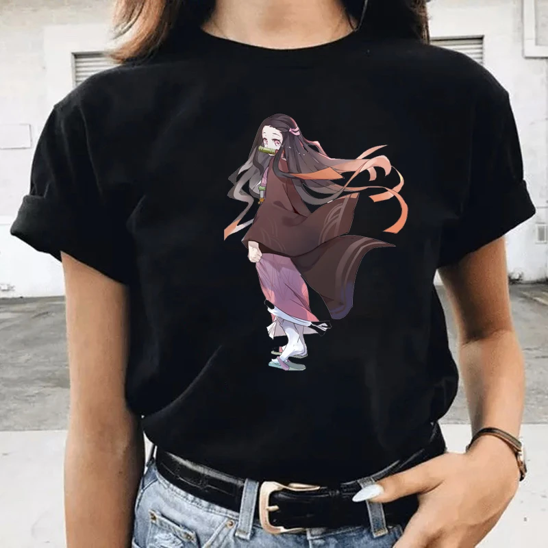 

Y2k Aesthetic T-Shirts Anime Kimetsu No Yaiba Graphic Tee Punk Grunge Aesthetic Cartoon Goth Clothes Cartoon Girls Goth Clothes