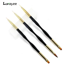3pcs Dual-ended Nail Art Brush Acrylic Line Drawing UV Gel Nail Polish Painting Brushes for Manicure Nail Accessoriy and Tool