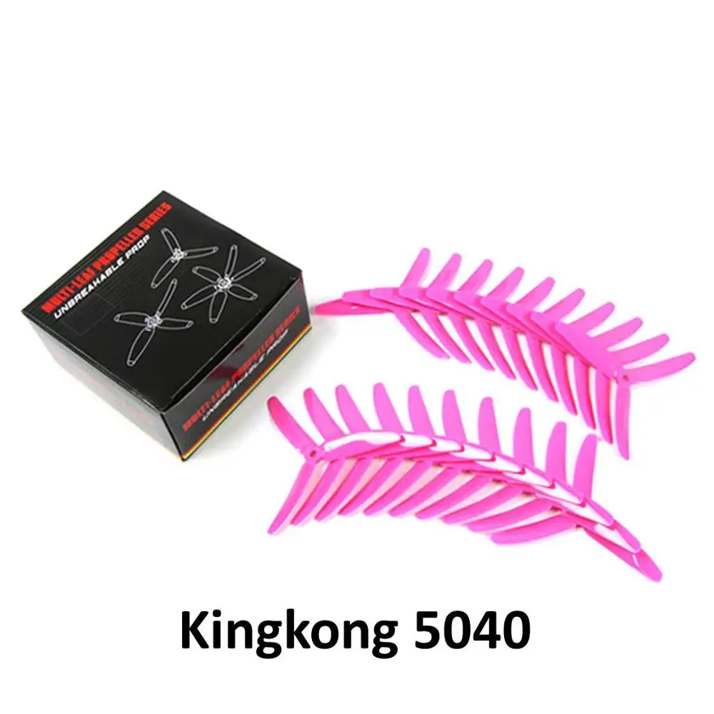 

Набор пропеллеров Kingkong 5040 5x4x3, 10 пар, одноцветные пропеллеры CW CCW для FPV квадрокоптера, гоночного радиоуправляемого дрона