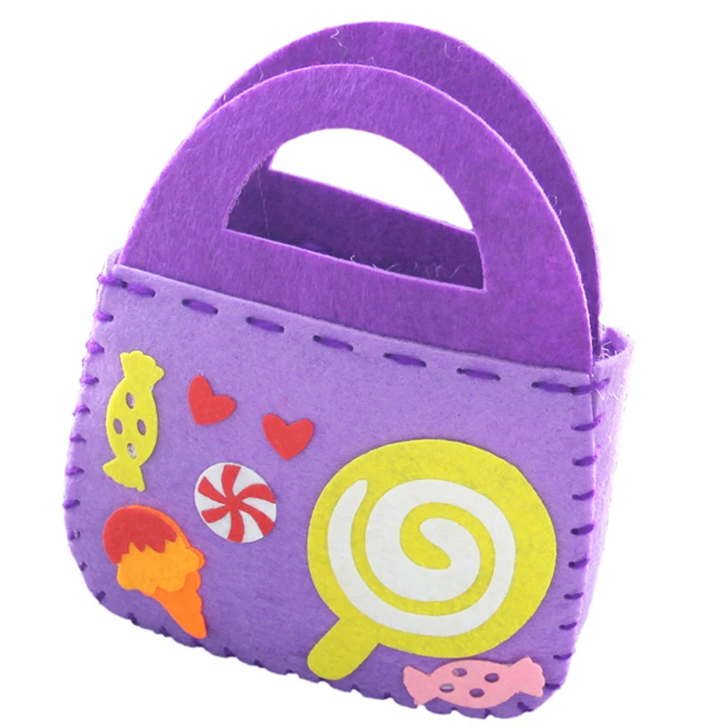 

Educational toys non woven DIY hand bag cartoon pattern three dimensional paste production kindergarten manual operation