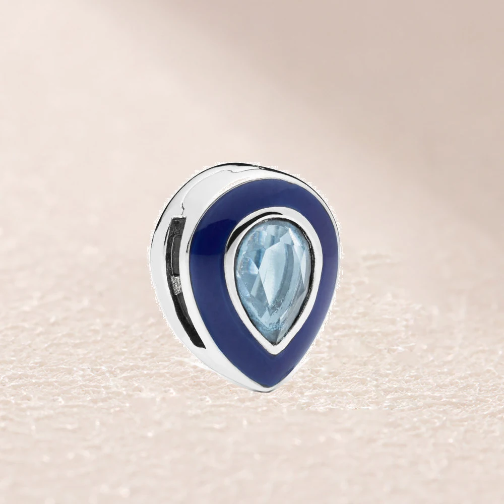 

797889NMB Reflexions Dazzling Blue Droplet Clip Charm
