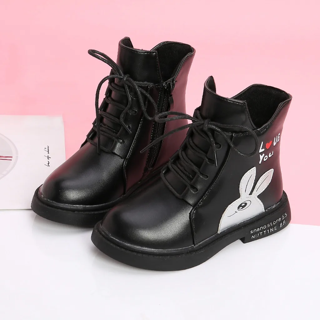winter boots Children Baby toddler girl boots princess Cartoon Shoes Leather Winter Cotton Warm winter boots kids#Y3