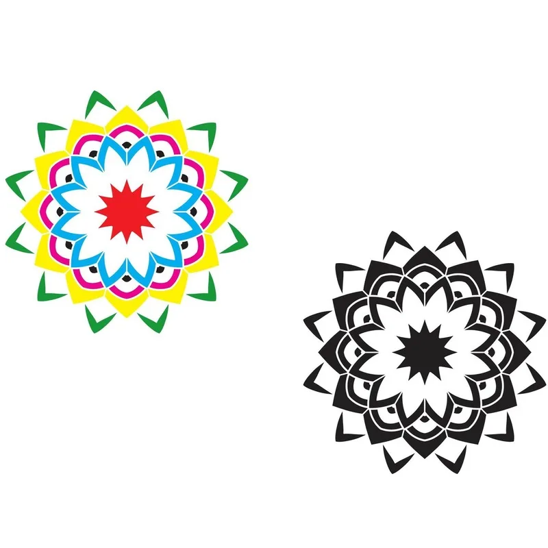 12 шт. Мандала инструменты для раскрашивания шаблоны трафарет набор DIY раскраска
