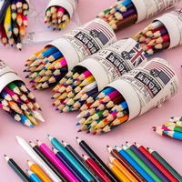 121824pcs 1set childrens hand painted colored pencils drawing pencil office school supplies gifts for kids color pencil set