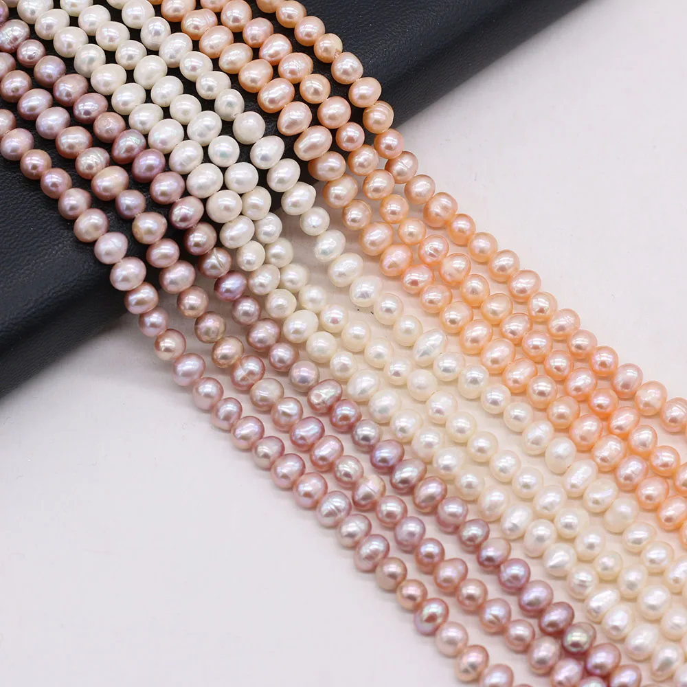 

Natural Round Freshwater Pearl Loose Beads Making DIY Creative Fashion Charm Necklace Bracelet Jewelry Gift Accessories