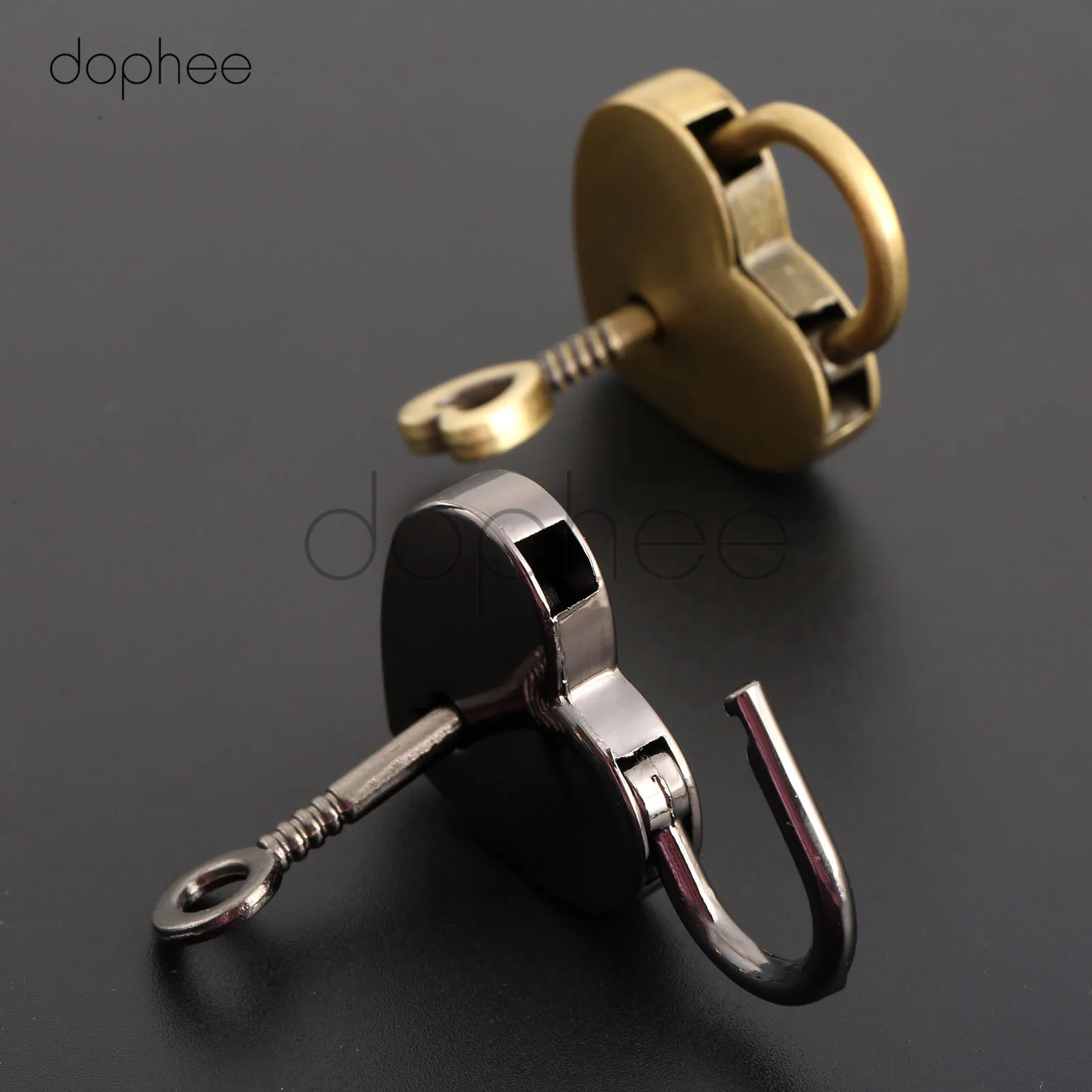 Dophee 1 шт. 39*30 мм мини любовь в форме сердца Блокировка блокировки 4 цвета с ключом