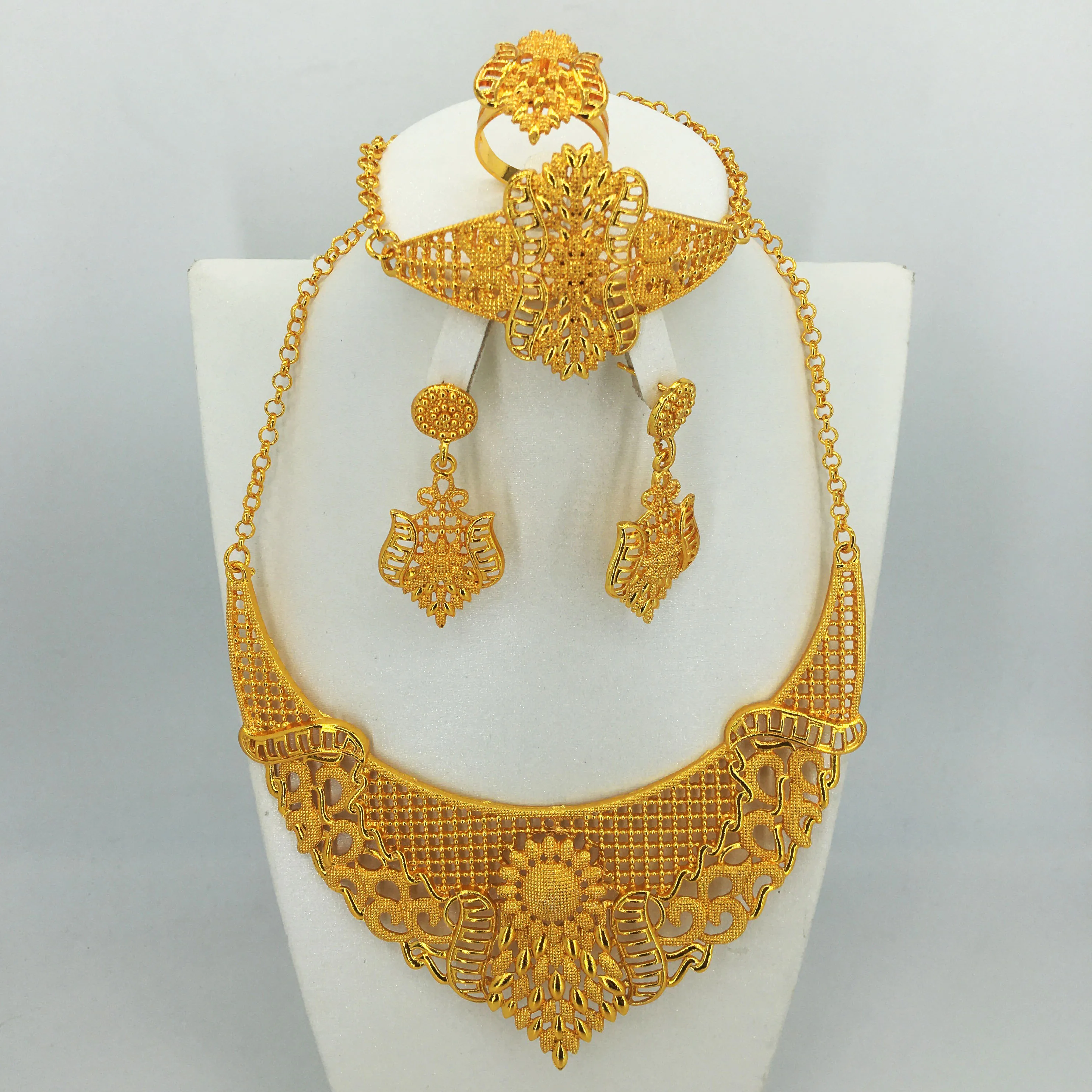 

Модные ювелирные изделия женский ювелирный комплект колье серьги кулон Романтические ювелирные изделия Свадебные украшения вечерние ювел...