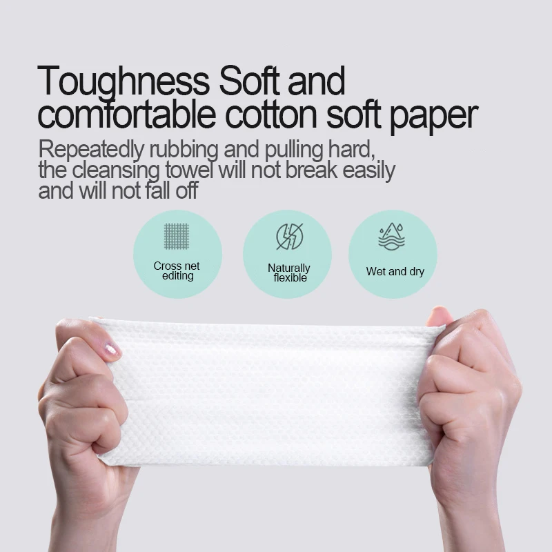 

100Pcs/Set Disposable Soft Makeup Cotton Pads Facial Cleaning Paper Makeup Remover Paper For Daily Clean Face Make Up Tool