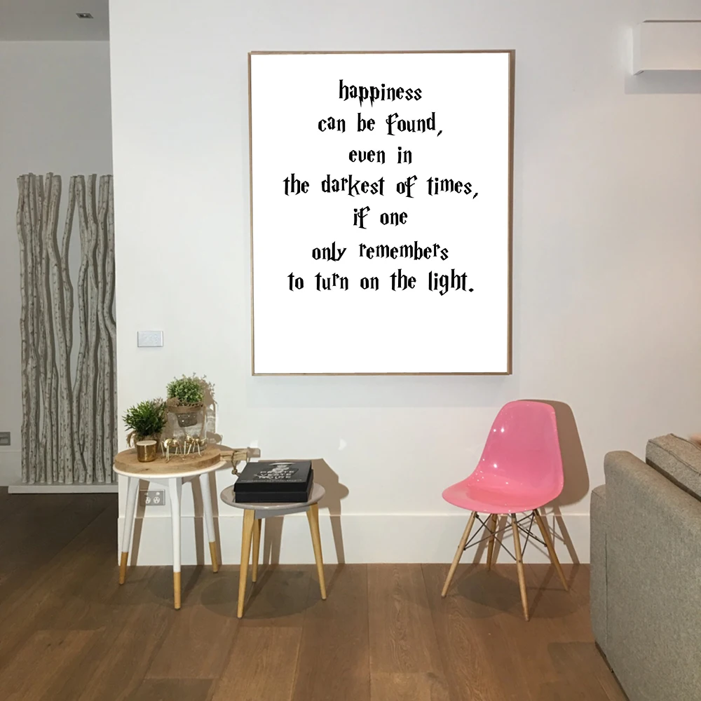 

СЧАСТЬЕ можно обнаружить даже в самые темные времена цитаты постеры и принты Картина на холсте вдохновляющий Настенный декор