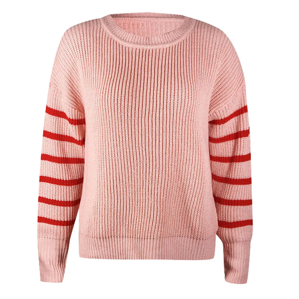 2019 Модный Новый женский модный зимний однотонный вязаный свитер в