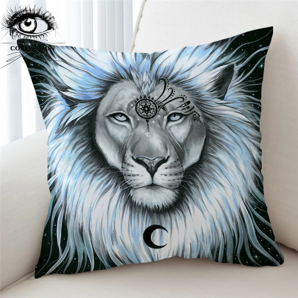 Художественная Подушка Lion Galaxy by Pixie Cold чехол для подушки с рисунком Ловца снов