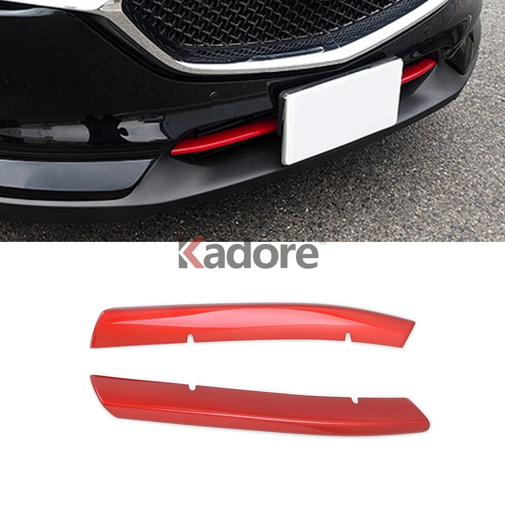 Для Mazda CX-5 CX5 KF красный ABS Хром Передняя решетка бампер накладка вставка капот гарнир автомобильные аксессуары