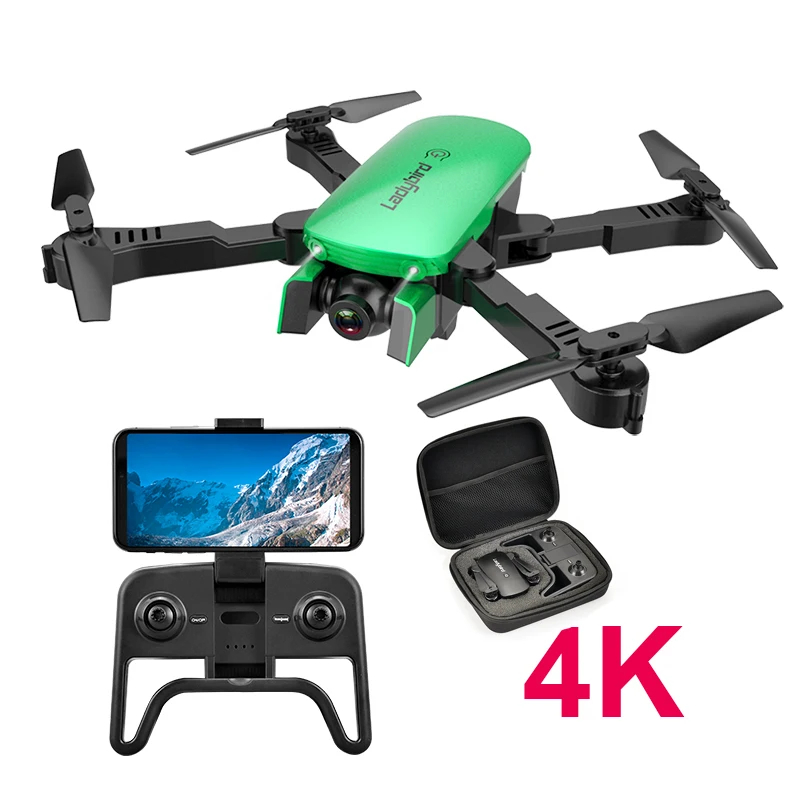 R8 Радиоуправляемый Дрон с HD камерой 4K WiFi FPV RC вертолет с безголовым режимом высокой фиксации Дрон Профессиональный Квадрокоптер игрушки для детей - Цвет: Green 4K with Case