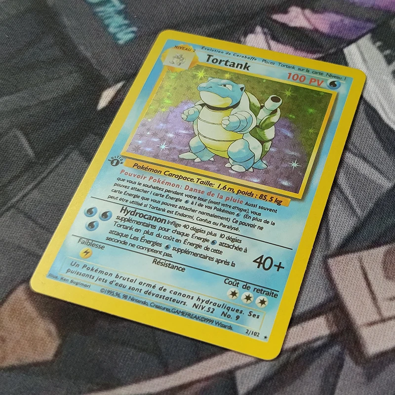 Tarjetas Flash de Pok&eacute;mon para ni&ntilde;os, juguete de colecci&oacute;n en ingl&eacute;s franc&eacute;s de 1996 a&ntilde;os, Charizard, Blastoise, Venusaur, Pikachu-2