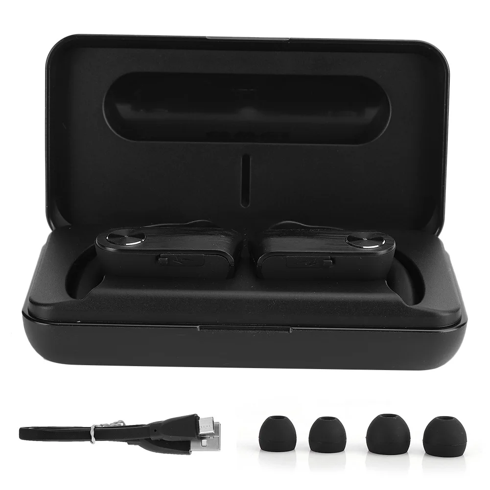 

TWS Bluetooth Hi-Fi Sound Headset Earphone 5.0 Wireless Waterproof Sports Earhook Earplug With 1500mAh Charging Case