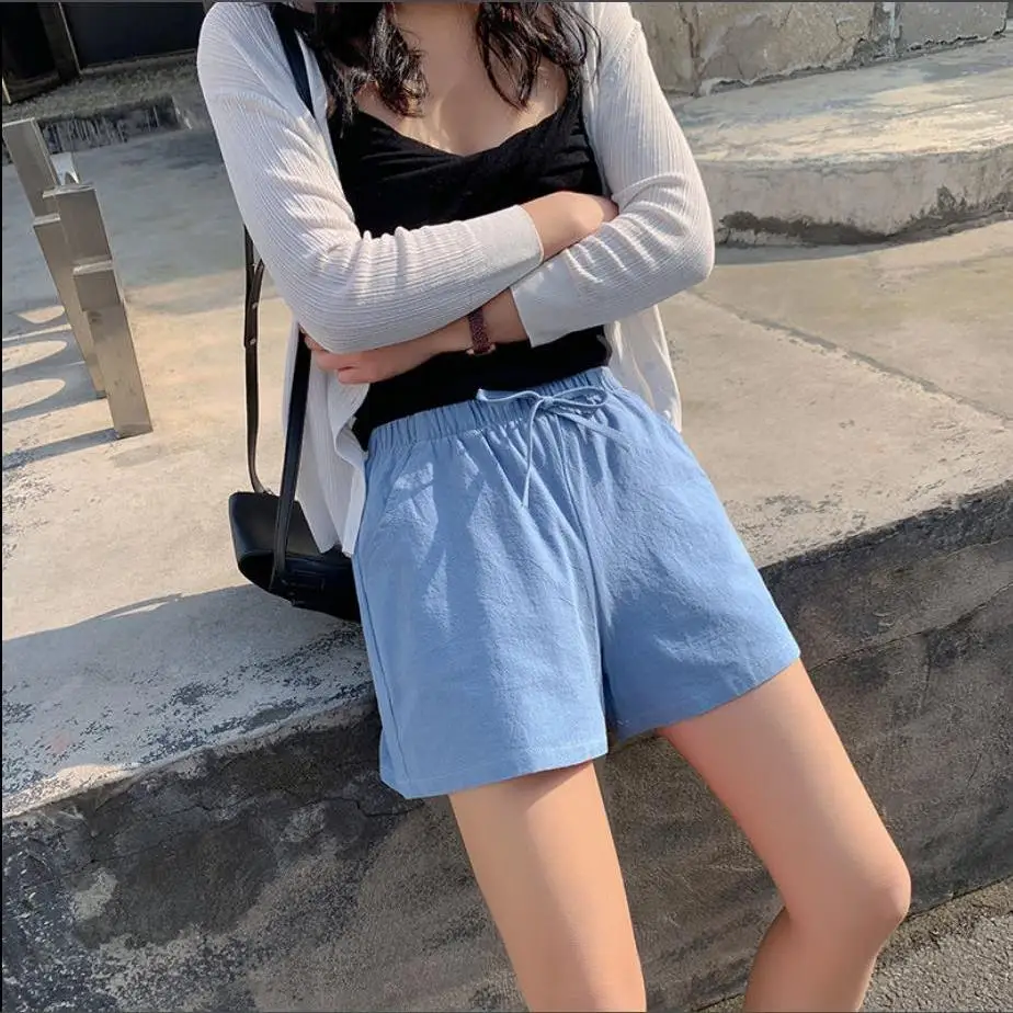 

Wide-leg Sports Shorts Women's Summer Wear, Home Casual, High Waist, Thin, Large Size, Loose and Fat