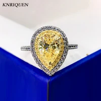 luxury 925 sterling silver gemstone rings for women vintage 79mm topaz high carbon diamond wedding engagement band fine jewelry
