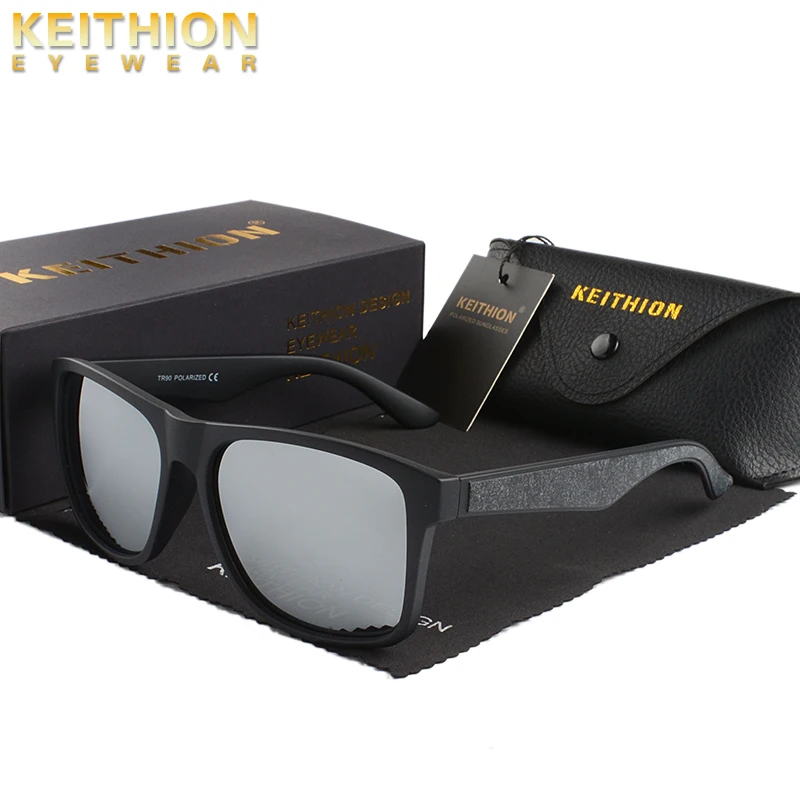 

KEITHION Brand Polarized Sunglasses For Men Plastic Oculos de sol Men's Fashion Square Driving Eyewear Travel Sun Glasses