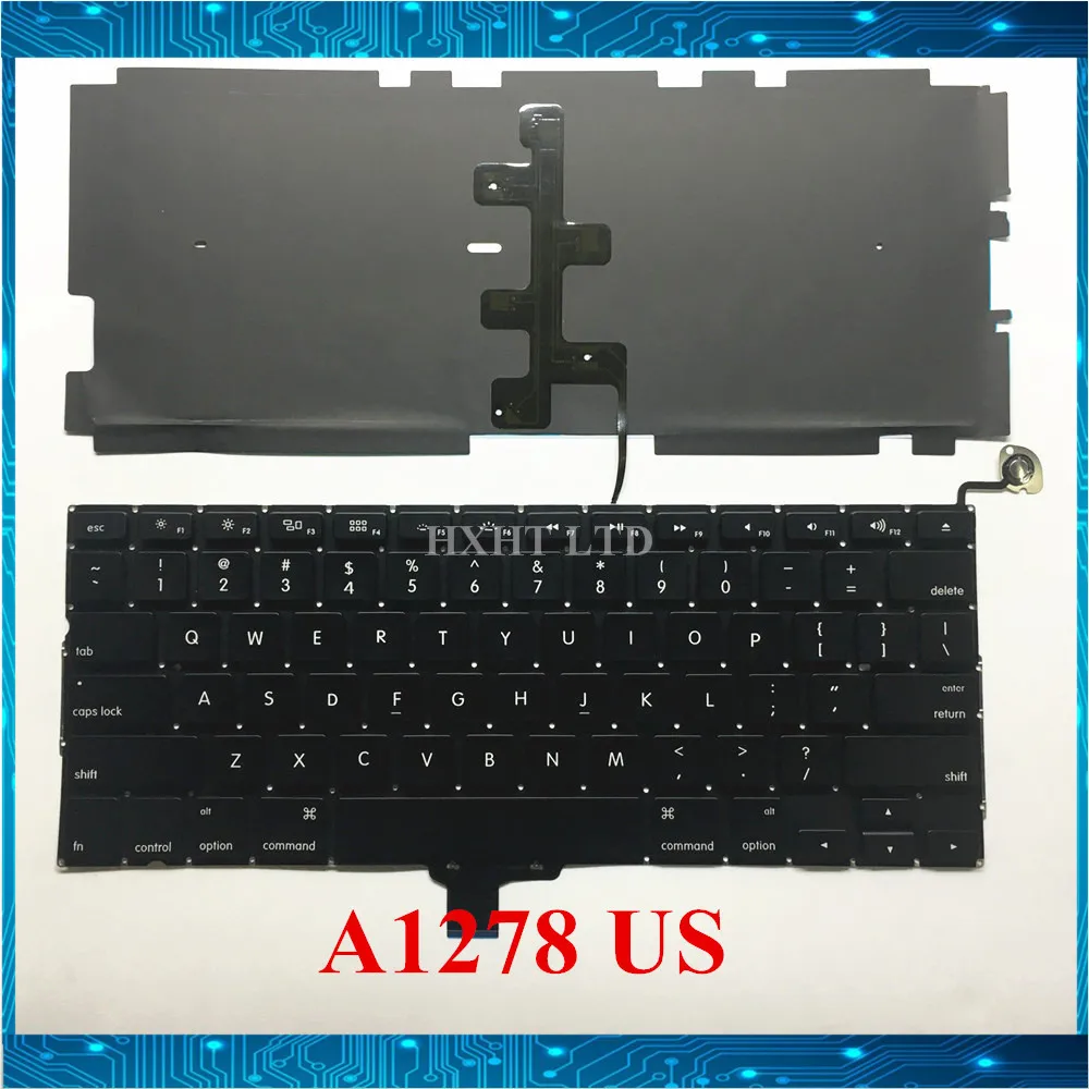 Клавиатура A1278 с подсветкой для Macbook Pro 13 дюймов английская раскладка США 2009 2010 2011