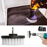 4 inch electric scrubber brush drill brush kit attachment round cleaning brush for cleaning carpet glass car tires soft brush