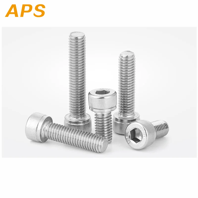 10pcs M3 M4 M5 M6 M8 304 A2 Stainless Steel Black grade 12.9 steel DIN912 Hexagon Hex Socket Head Cap Allen Bolt Screw L=4-150mm |