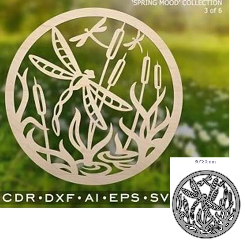 

Metal Cutting Dies Cut Animal dragonfly Decoration Scrapbook Paper Craft Knife Mould Blade Punch Stencils