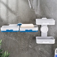 simple double soap box horizontal and vertical dual purpose drawer type drain pan detachable for draining bathroom soap shelf