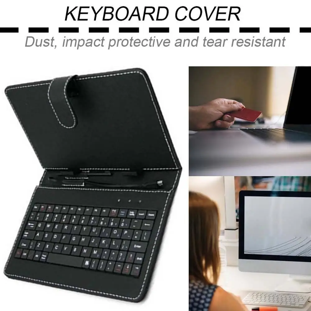 Прочный и красивый 10 1 дюймовый чехол из искусственной кожи USB клавиатура для Android