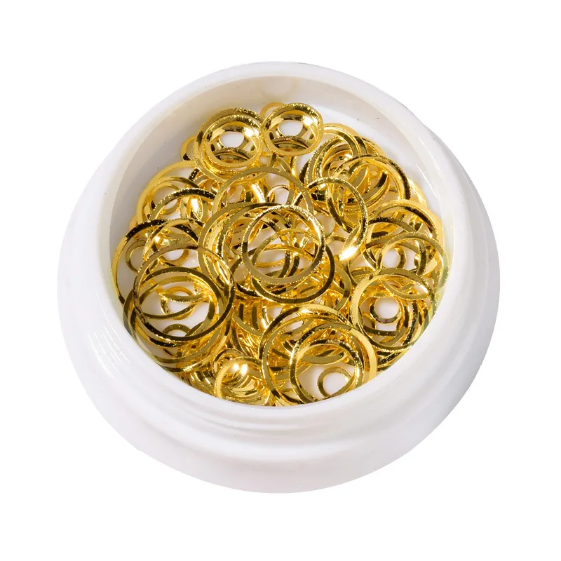 Дизайн ногтей ювелирные изделия для металлическое кольцо размер смешанный набор