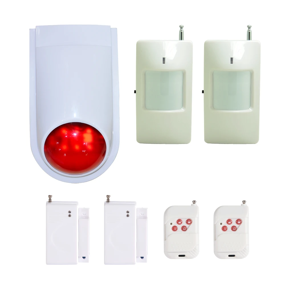 PIR door sensor Открытый беспроводной 433 МГц стробоскоп сирена светодиодный стробоскоп сирена охранная сигнализация PIR датчик движения дверь открытая Кнопка тревоги вызов - Цвет: PIR door sensor