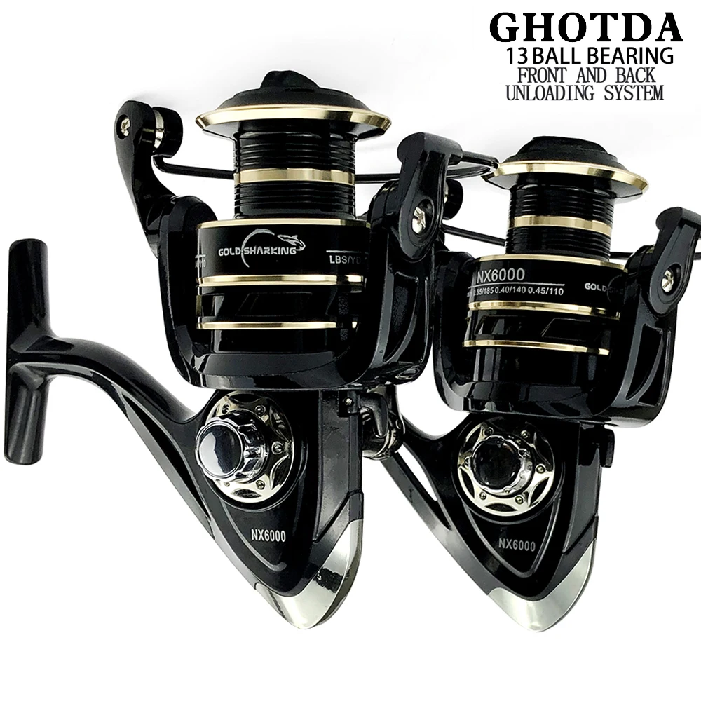 

GHOTDA Pre-loading Spinning Reel 4.7:1 High Speed All Metal Wire Cup Suitable For Freshwater/Seawater
