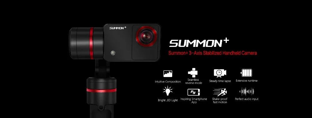 FeiyuTech Feiyu Summon Plus камера Gimbal Бесщеточный Стабилизатор 2,0 дюймов дисплей светодиодный светильник с 4K 1080P Экшн-камера