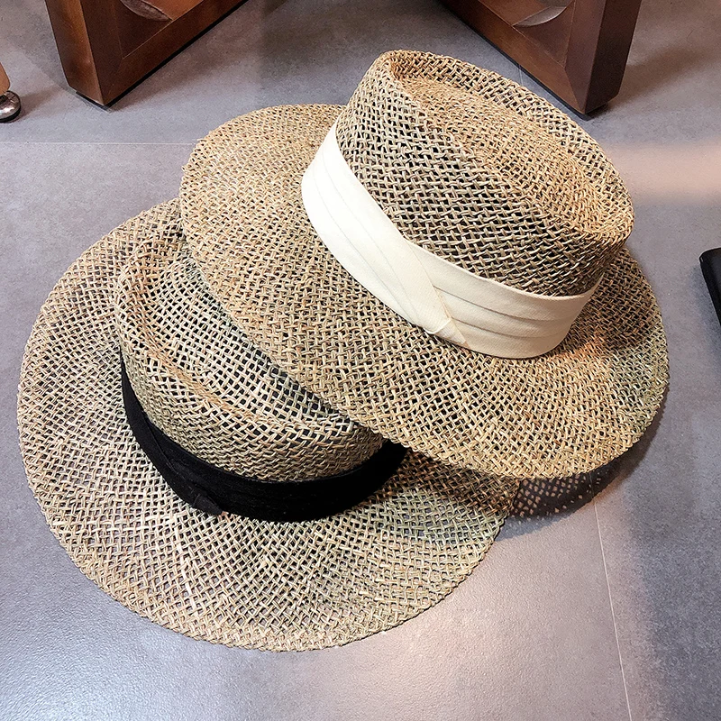 

Handmade Wide Brim Straw Hat Fashion Chapeau Mujer Lady Summer Sun Hats For Women Panama Vacation Beach Hat Chapeu Feminino Caps