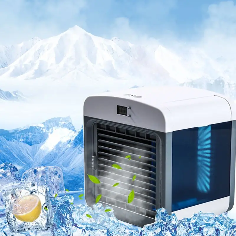 3 in 1 Portable Air Cooler USB Personal 7 Colors LED Lights Air Conditioner Space Air Conditioner Fan Evapolar Humidifier Office