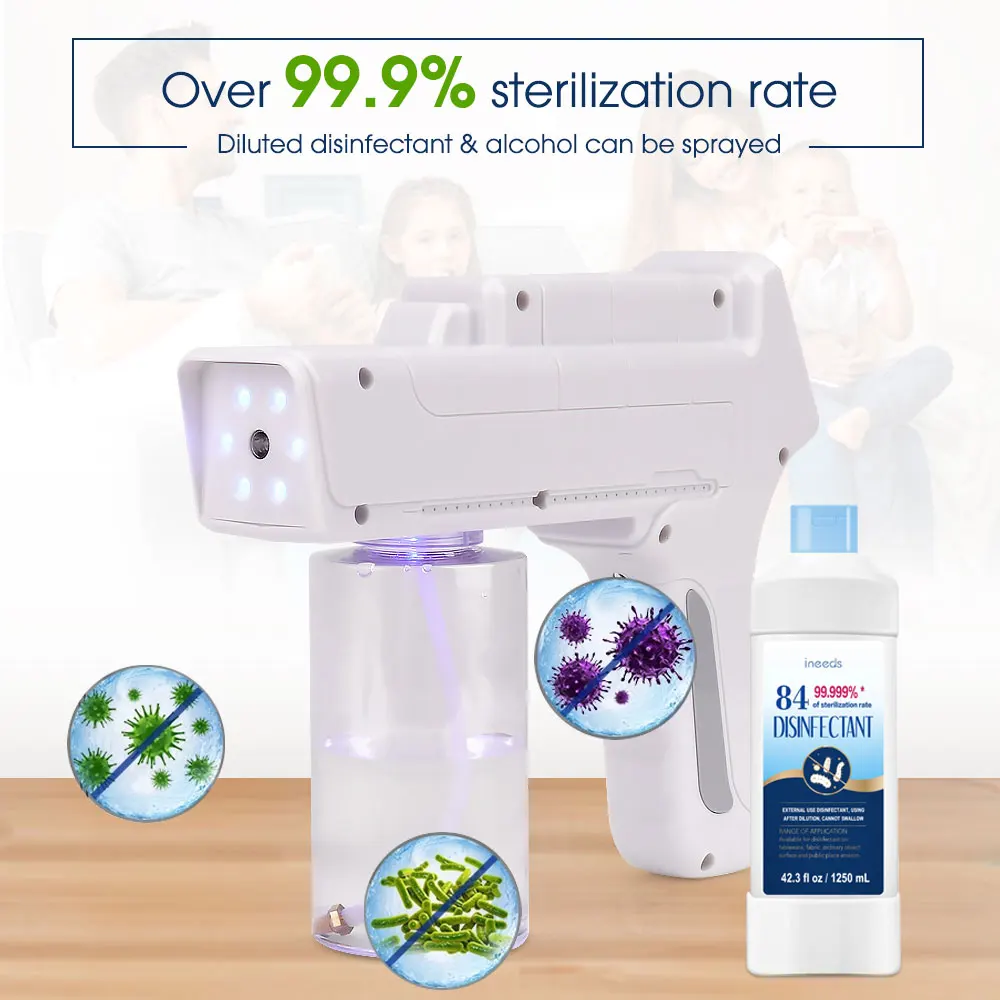 Нано пистолет для распыления волос ручной распылитель дезинфекция дымовая