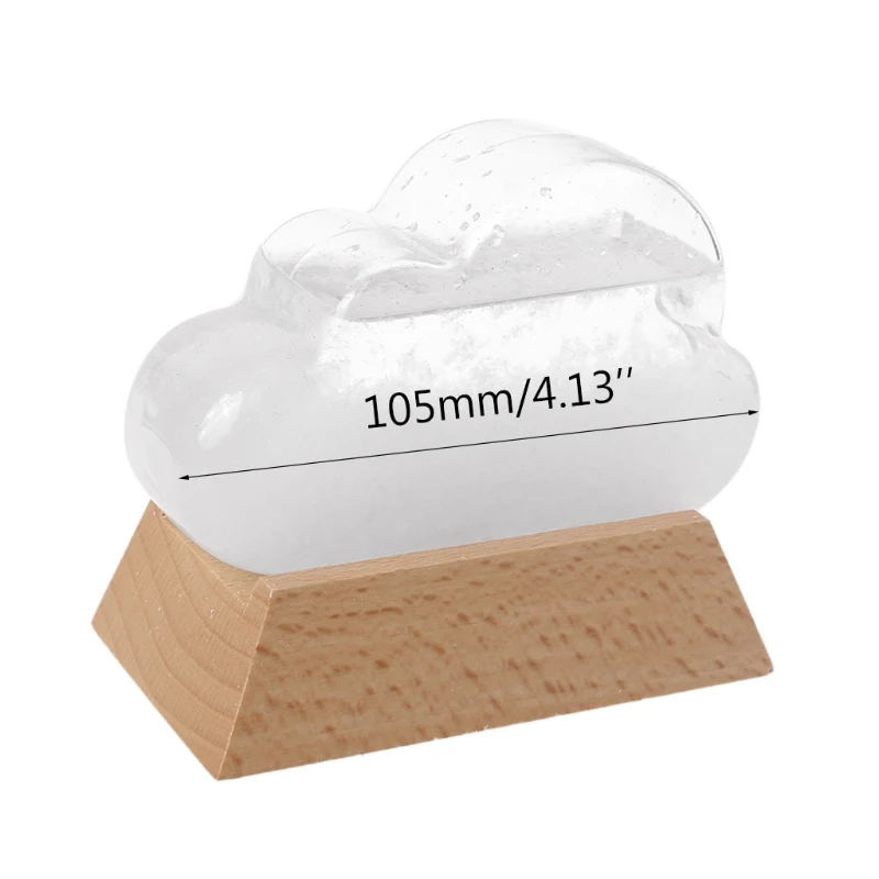 

Storm Glass Weather Station w/ Wooden Base,Stylish and Creative Fashionable Storm Glass Weather Forecaster