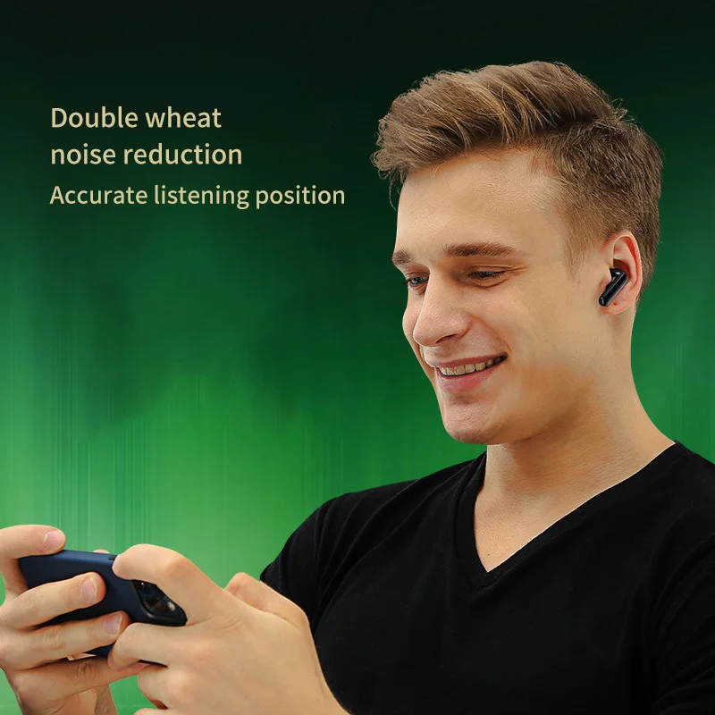 

TWS Bluetooth Earphones Wireless Gaming Headphones Stereo Active Noice Cancelling Headset Sports Earbuds with Microphone