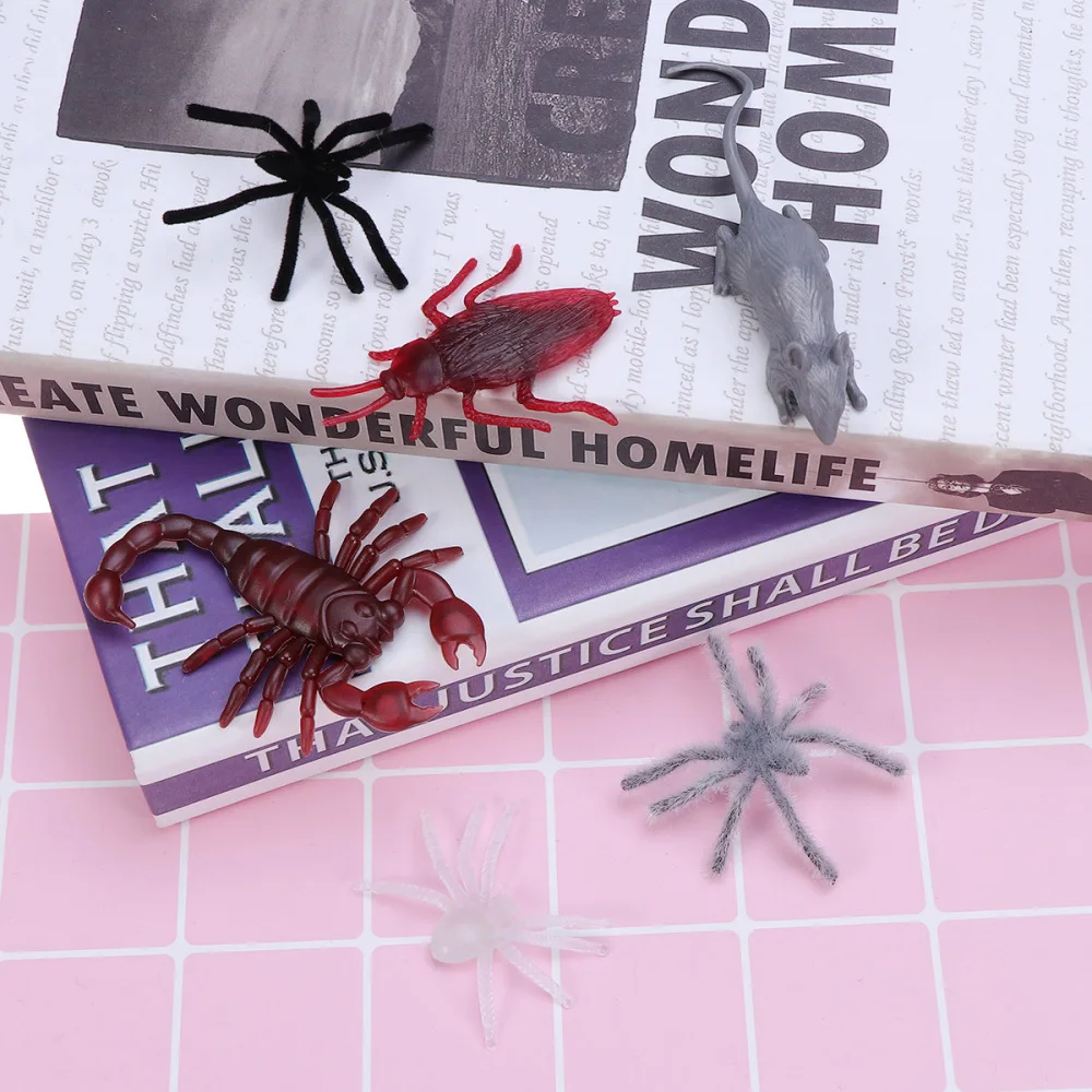 44 шт. имитация пластиковых жуков поддельные пауки Скорпион мухи летучая мышь для