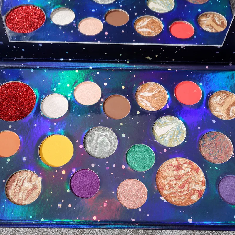 Pandora Planet 18 Colors Palette Shimmer Matte Eyeshadow Kit Makeup Waterproof Pigmented Colorful Nude Eyes Shadow |