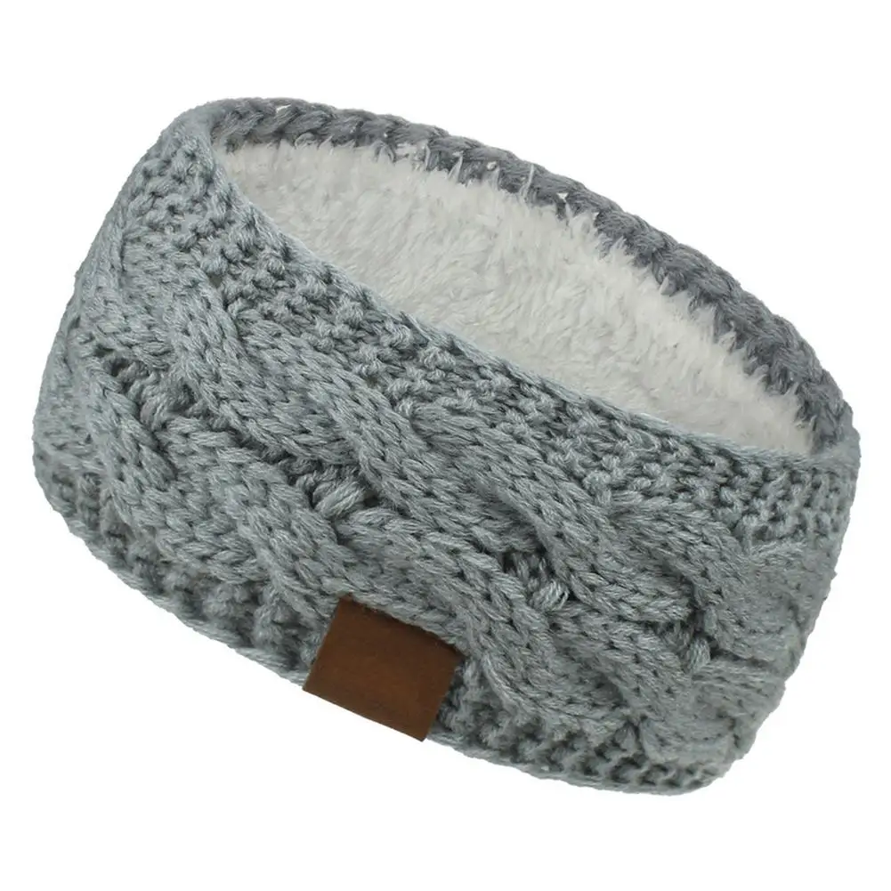 Вязаная головная повязка для женщин зимние повязки на голову обогреватель ушей