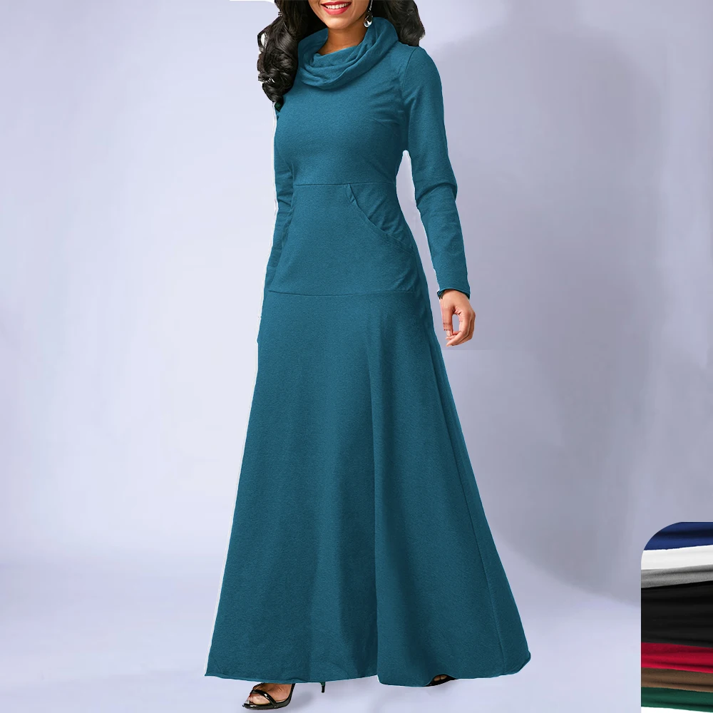 Платье-абайя MISSJOY для мусульманской женщины, однотонная Арабская молитвенная одежда, элегантная мусульманская одежда Дубая, женская одежда