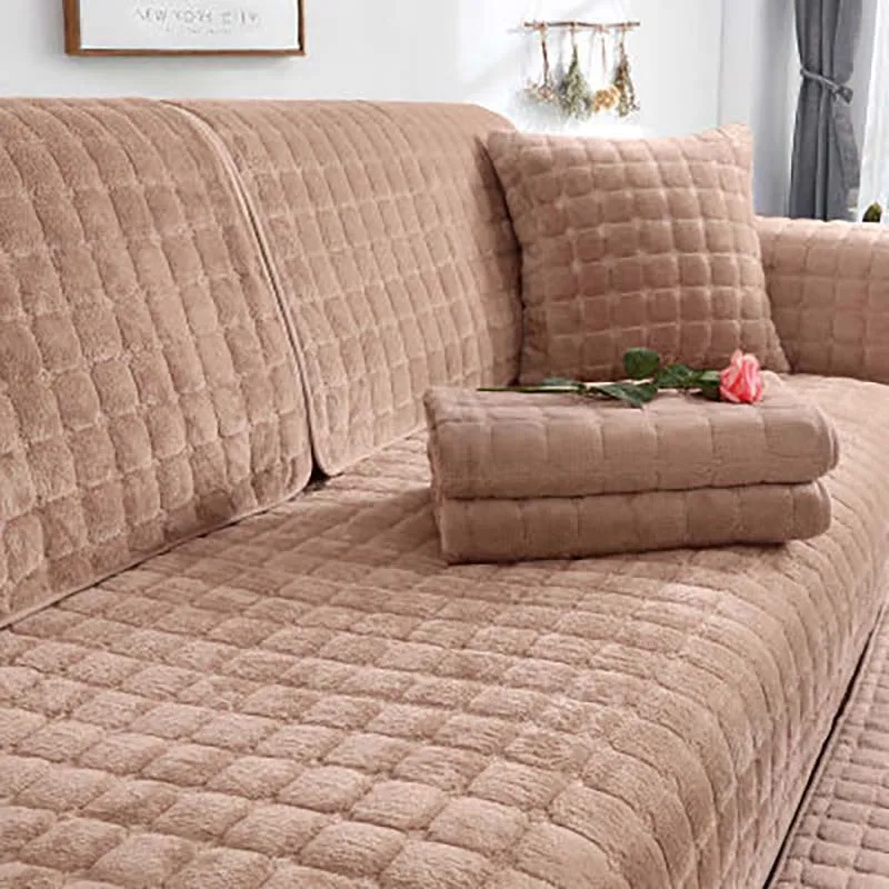 living room sofa cover plush couch cover nordic sofa cushion non slip sofa towel l shaped sofa protective case free global shipping