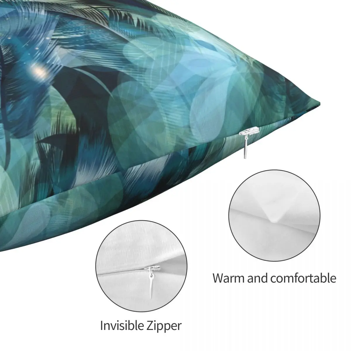 Наволочка с павлиньими перьями квадратной подушкой полиэстеровый льняной